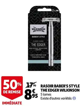 Auchan Wilkinson rasoir baber's style the edger offre