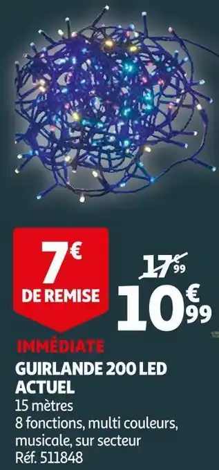 Auchan Guirlande 200 led actuel offre