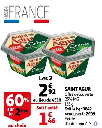 Auchan Saint agur saint agur offre
