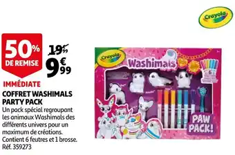 Crayola coffret washimals party pack