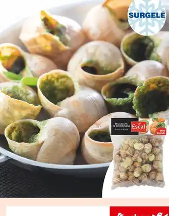 Auchan Supermarché Escal escargots de bourgogne surgelés offre