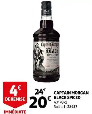 Auchan Captain morgan black spiced offre