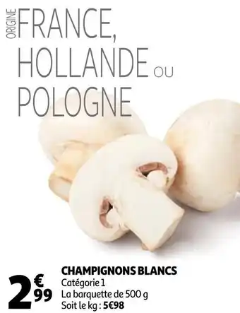 Auchan Champignons blancs offre