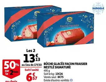 Nestlé bûche glacée façon fraisier signature