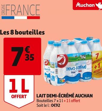 Auchan Supermarché Auchan lait demi-écrémé offre