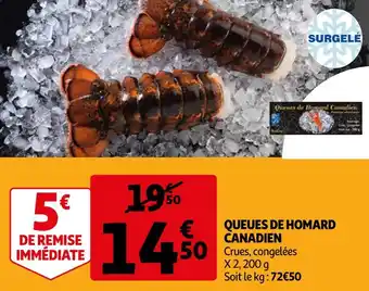 Auchan Queues de homard canadien offre