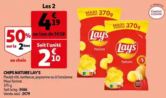 Auchan Lay's chips nature offre