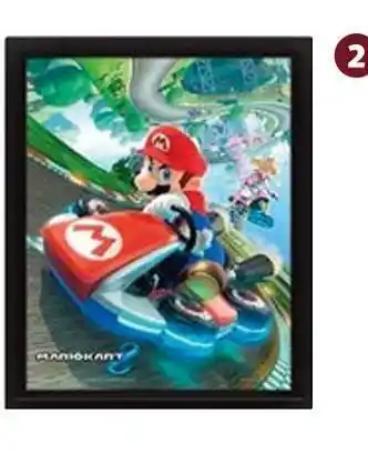 Auchan Le cadre 3d lenticulaire mario kart 8 offre