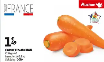 Auchan Supermarché Auchan carottes offre