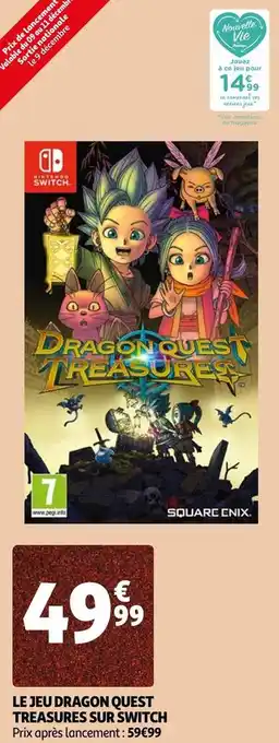 Auchan Le jeu dragon quest treasures sur switch offre