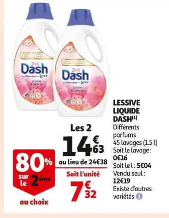 Auchan Supermarché Dash lessive liquide offre
