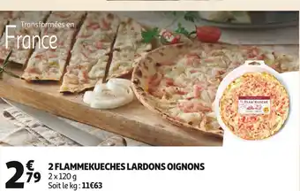 Auchan Supermarché 2 flammekueches lardons oignons offre
