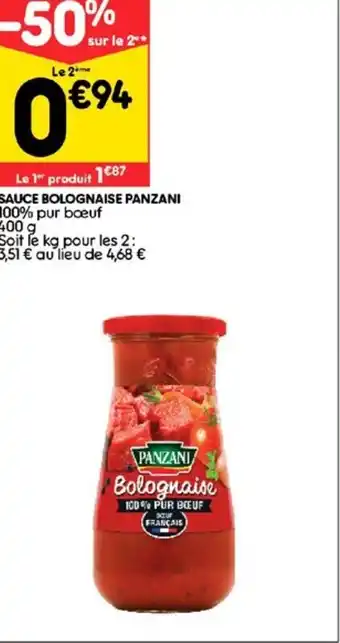 Leader Price Sauce bolognaise panzani offre