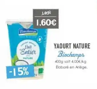 Naturalia Yaourt nature offre