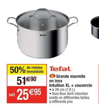 Cora x Carrefour Grande marmite en inox intuition XL + couvercle offre