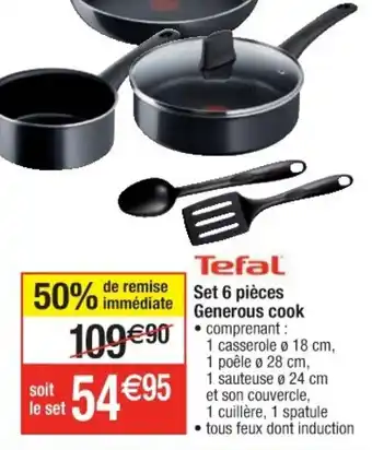 Cora x Carrefour Set 6 pièces generous cook offre