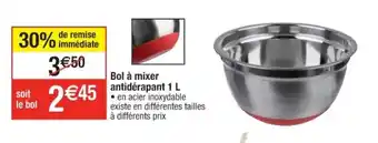 Cora x Carrefour Bol à mixer antidérapant 1 L offre