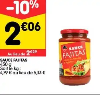 Sauce fajitas