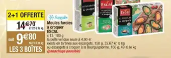Cora x Carrefour Moules farcies à croquer ESCAL offre