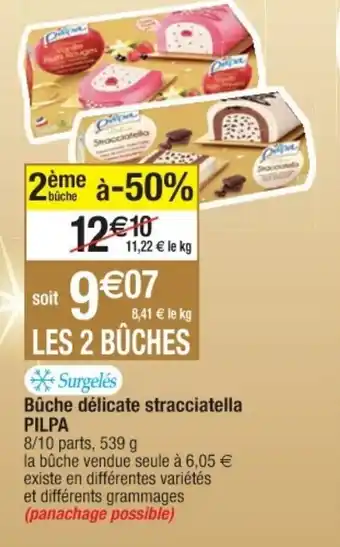 Bûche délicate stracciatella PILPA