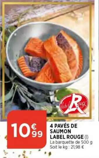 Bi1 4 pavés de saumon label rouge offre