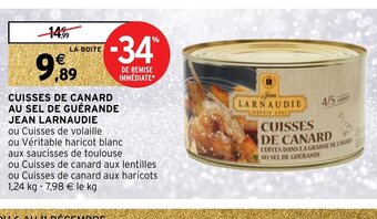 Intermarché Cuisses de Canard Au Sel de Guerande Jean Larnaudie offre
