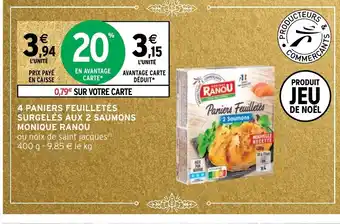 Intermarché 4 Paniers Feuilletés Surgelés Aux 2 Saumons Monique Ranou offre