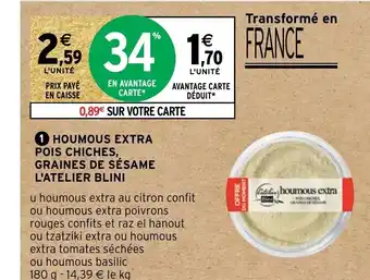 Housmous Extra Pois Chiches graines de Sesame l'Atelier Blini