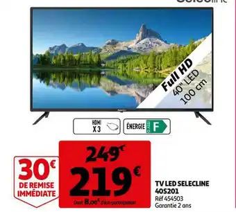 Auchan Tv Led Selecline 40s201 offre