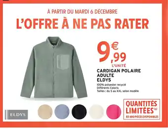 Intermarché Cardigan Polaire Adulte Eldys offre