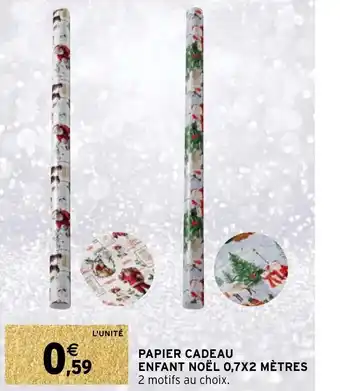 Intermarché Papier Cadeau Enfant Noel offre