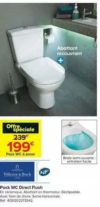 Castorama Pack Wc Direct Flush offre