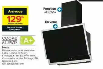 Castorama Hotte Cooke & Lewis offre