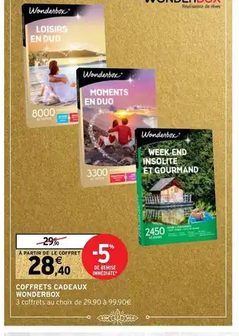 Coffrets Cadeaux wonderbox