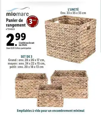 Panier De Rangement Miomare