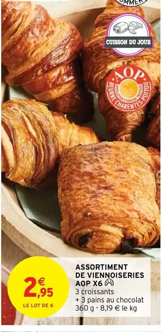 Intermarché Assortiment de Viennoiseries AOP x6 offre