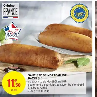 Saucisse de Morteau IGP Bazin