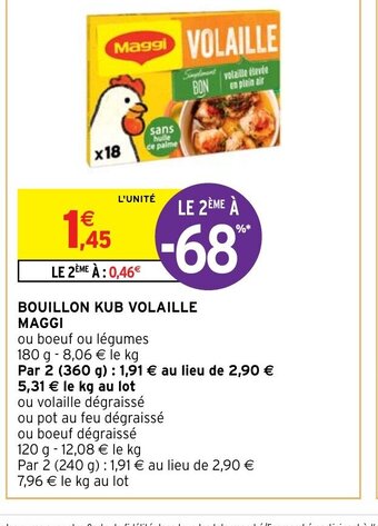 Intermarché Bouillon Kub Volaille Maggi offre