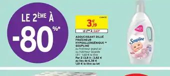 Intermarché Adoucissant Dilue Fraicheur Hypoallergénique Soupline offre