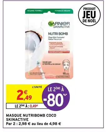 Intermarché Masque Nutribomb Coco Skinactive offre