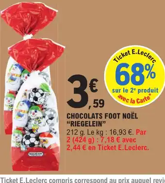 E.Leclerc Chocolats Foot Noel Riegelein offre