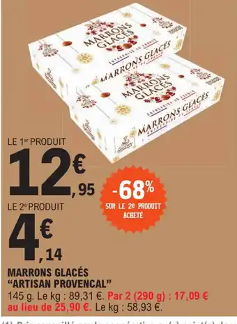 E.Leclerc Marrons Glaces Artisan Provencal offre