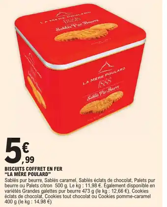 E.Leclerc Biscuits Coffret En Fer La Mere Poulard offre