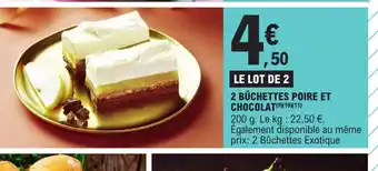 2 Buchettes Poire Et Chocolat