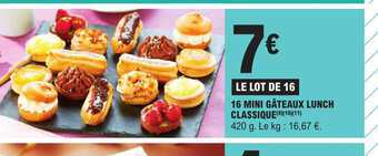 E.Leclerc 16 Mini Gateaux Lunch Classique offre
