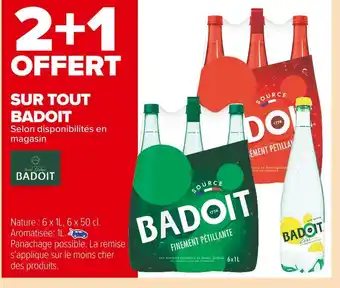 Carrefour Market Badoit 2+1 offert sur tout badoit offre