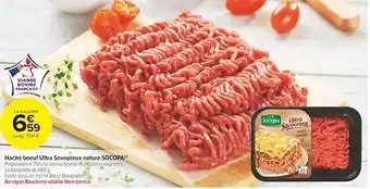Carrefour Market Socopa haché boeuf ultra savoureux nature offre