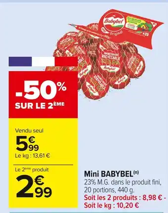 Carrefour Market Babybel mini babybel offre