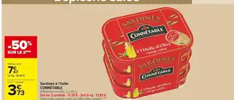 Carrefour Market Connétable sardines à l’huile offre