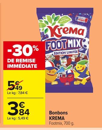 Carrefour Market Krema bonbons offre